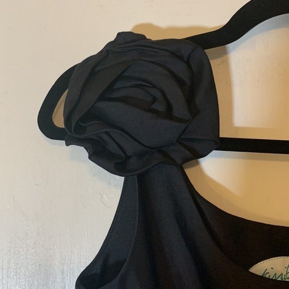 Kimibilla Silk and Wool Pleated Flower Rosette Dress, 2 - Picture 5 of 10